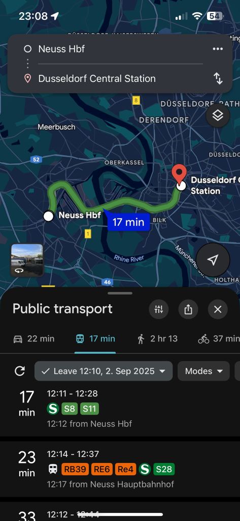 Travel app in Germany
